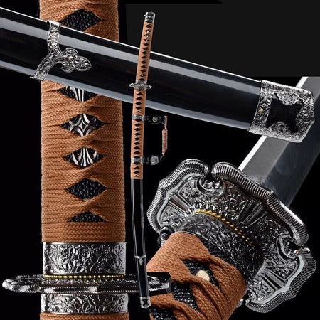 Mortal Blade Wolf Sword of Sekiro in Just $88 (Japanese Steel is also Available) from Shadows Die Twice-Brown | Japanese Samurai Sword