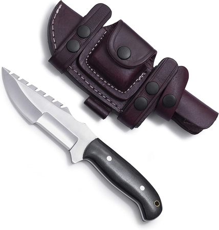 deMarcas Tracker Knife with Sheath (Spring Steel, D2 Steel are also available)-Camping & Hunting Knife