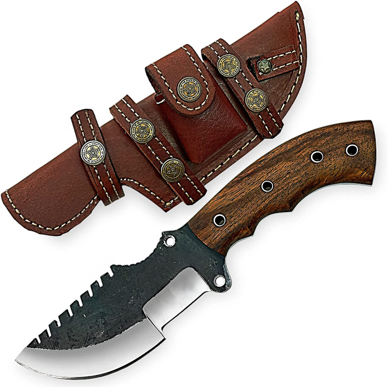 Doss Over Tracker Knife with Sheath (Spring Steel, D2 Steel are also available)-Camping & Hunting Knife