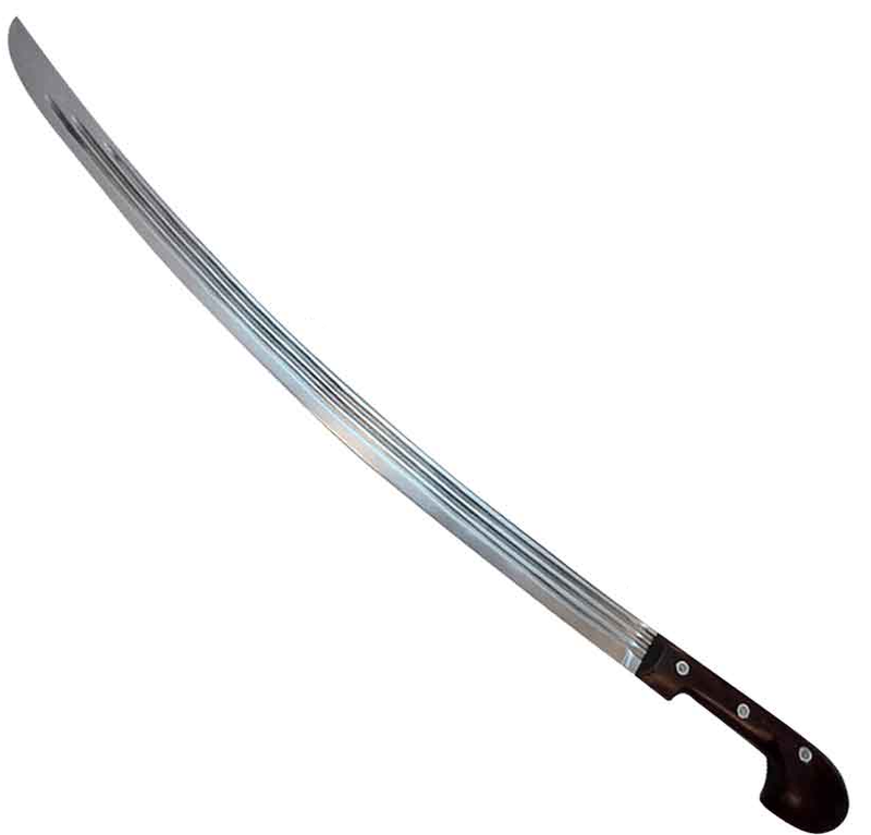 28" Russian Circassian Sword Style Machete Bushcraft & Camping Machete (D2 Steel, Spring Steel are available) with Custom Blade Material Variations-Bushcraft Machete