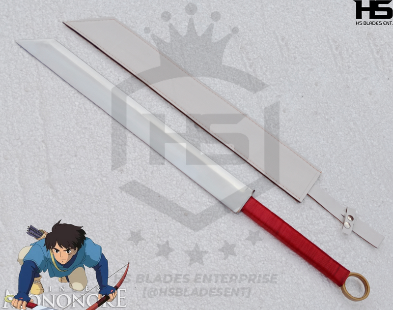 32" Princess Mononoke Ashitaka Sword with Sheath in Just $88 (Spring Steel & D2 Steel versions are Available) from Princess Mononoke Sword