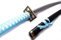 Senbonzakura Katana Sword of Kuchiki Byakuya in $77 (Japanese Steel Available) Zanpakuto from Bleach-Blue & Black | Bleach Katana | Zanpakuto Katana