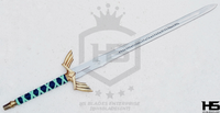 43" Zelda Sword of Links The Ornate Prophecy Hero Sword (Spring Steel & D2 Steel Battle Ready Version are available) with Scabbard from The Legend of Zelda Swords-Blue