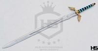 43" Zelda Sword of Links The Ornate Prophecy Hero Sword (Spring Steel & D2 Steel Battle Ready Version are available) with Scabbard from The Legend of Zelda Swords-Blue