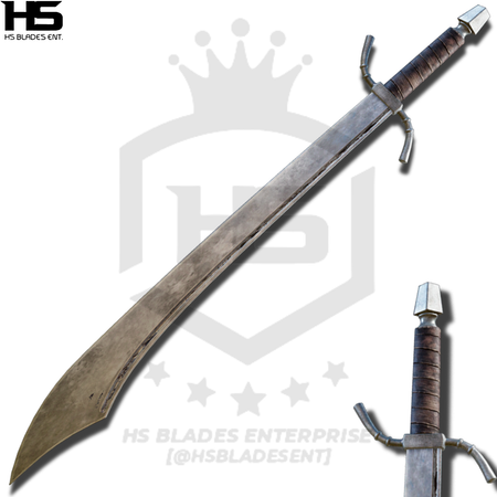 38" Falchion Sword from Elden Ring in $88 (Spring Steel & D2 Steel versions are Available) from The Elden Ring Swords-ER Sword