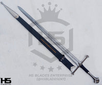 Damascus Aragorn's Anduril sword is functional and full tang made up of damascus from LOTR
