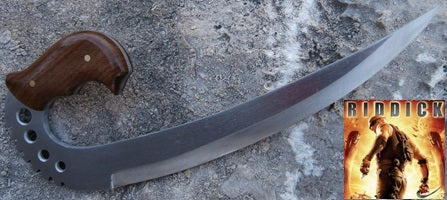 12" Ulak Saber Claws of Furian Riddick (D2 & Japanese Steel is also Available) from The Chronicles of Riddick-Brown Wood