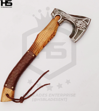 The Bjorn I: Camping Functional Axe in Just $69 with Leather Sheath-Functional Viking Axe