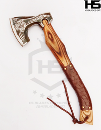 The Tigrar: Battle Ready Functional Axe with Leather Sheath in Just $69-Functional Viking Axe