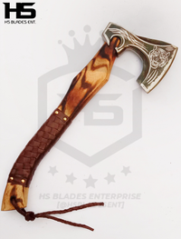 The Tigrar: Battle Ready Functional Axe with Leather Sheath in Just $69-Functional Viking Axe