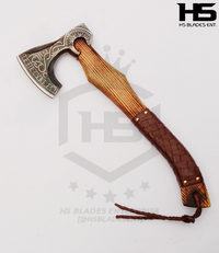 The Nidhogg: Camping Axe with Leather Sheath in Just $69-Functional Viking Axe