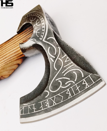 The Nidhogg: Camping Axe with Leather Sheath in Just $69-Functional Viking Axe