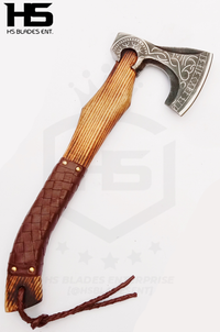 The Nidhogg: Camping Axe with Leather Sheath in Just $69-Functional Viking Axe