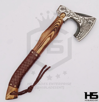 The Midgardsormr: Camping Functional Axe with Leather Sheath in Just $69-Functional Viking Axe