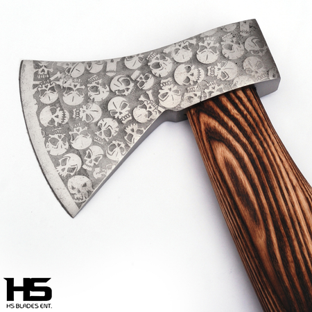 The Smokin Skal: Battle Ready Functional Axe w/ Leather Sheath in Just $69-Functional Viking Axe