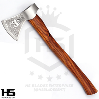 The Heathen Skull: Camping Functional Axe w/ Leather Sheath in Just $69-Functional Viking Axe