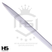 37" Kilgorin Sword Reissue (Spring Steel & D2 Steel Battle Ready Versions are Available) with Wall Plaque-Wooden Handle