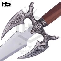 37" Kilgorin Sword Reissue (Spring Steel & D2 Steel Battle Ready Versions are Available) with Wall Plaque-Wooden Handle