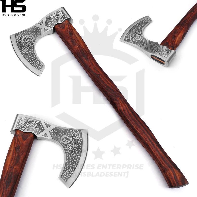 The Serpent of Angrboda: Camping Functional Axe in Just $69 with Leather Sheath-Functional Viking Axe