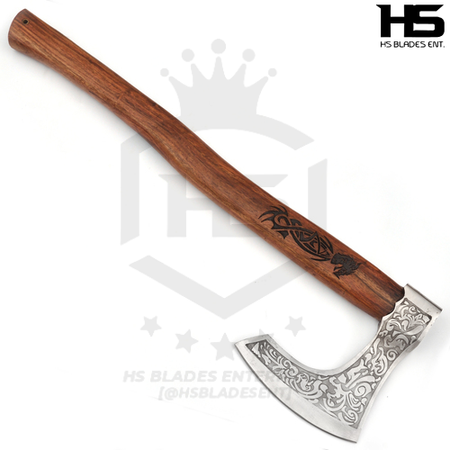 The Sleipnir II: Functional Axe in Just $69 with Leather Sheath (Functional Viking Axe)