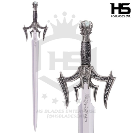 41" Luciendar Sword of Light (Spring Steel & D2 Steel Battle Ready Versions are Available) with Wall Plaque & Sheath-High Polish Type II