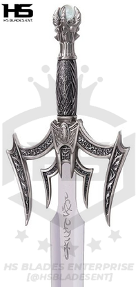 41" Luciendar Sword of Light (Spring Steel & D2 Steel Battle Ready Versions are Available) with Wall Plaque & Sheath-High Polish Type II