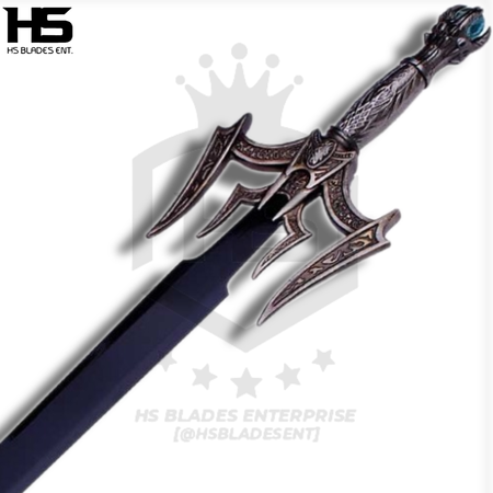 41" Luciendar Sword of Light Dark Edition (Spring Steel & D2 Steel Battle Ready Versions are Available) with Wall Plaque & Sheath-Type II