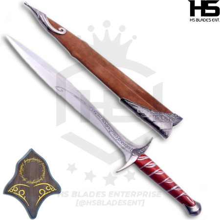 22" Sting Sword of Frodo Baggins in just $69 (Battle Ready D2 Steel & Spring Steel Versions Available) with Plaque & Scabbard from Lord of The Rings-LOTR Swords