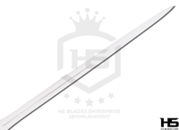 blade of glamdring sword is 33inches long with a fuller and it is tempered and heat treated with high polish finish to match with the intricate handle work.