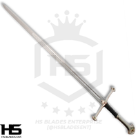 Pair of Narsil Sword & Shards of Narsil Sword in Just $111 (Battle Ready Spring Steel & D2 Steel Available) with Plaque & Scabbard from Lord of The Rings-LOTR Swords