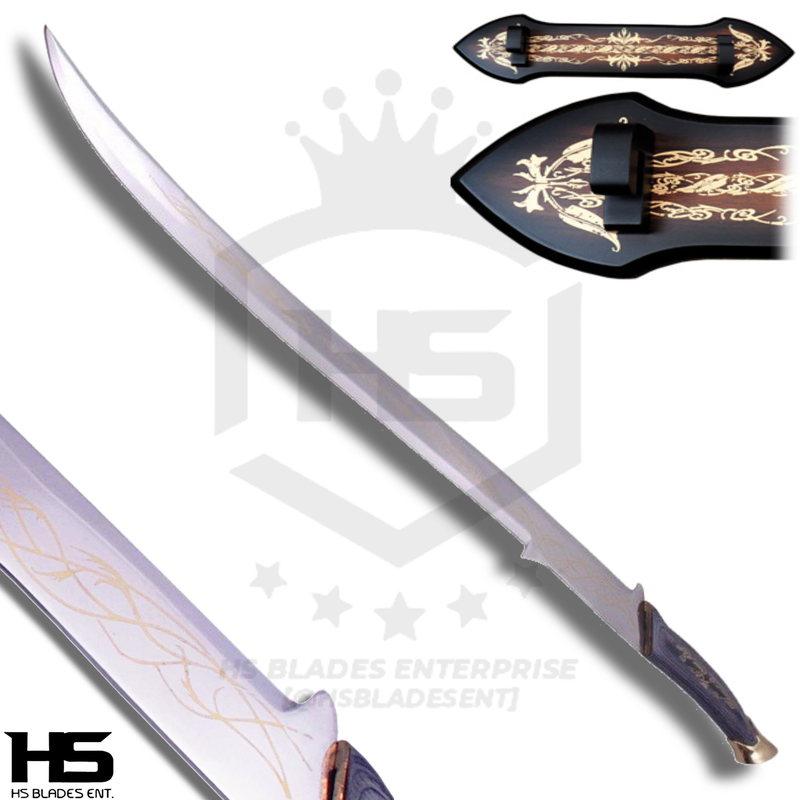 38" Hadhafang Sword of Arwen in Just $88 (Battleready Spring Steel & D2 Steel versions are Available) The Queen of Middle Earth from Lord of The Rings-Black