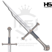 30" Handle Shard of Narsil Sword in Just $66 (Battle Ready Spring Steel & D2 Steel Available) of King Isildur from Lord of The Rings with Plaque and Sheath