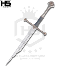 30" Handle Shard of Narsil Sword in Just $66 (Battle Ready Spring Steel & D2 Steel Available) of King Isildur from Lord of The Rings with Plaque and Sheath