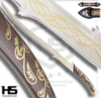 38" Hadhafang Sword of Arwen in Just $99 (Battleready Spring Steel & D2 Steel versions are Available) The Queen of Middle Earth from Lord of The Rings-Brown