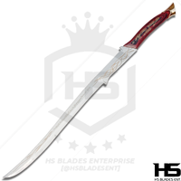 36" Hadhafang Sword of Elrond in Just $77 (Battle Ready Spring Steel & D2 Steel versions are Available) from The Hobbit