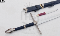 Black Strider Ranger Sword in Just $88 (Battle Ready Spring Steel & D2 Steel Available) of Aragorn from Lord of The Rings with Plaque and Scabbard-LOTR Swords