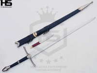 Black Strider Ranger Sword in Just $88 (Battle Ready Spring Steel & D2 Steel Available) of Aragorn from Lord of The Rings with Plaque and Scabbard-LOTR Swords