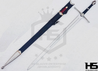 Black Strider Ranger Sword in Just $88 (Battle Ready Spring Steel & D2 Steel Available) of Aragorn from Lord of The Rings with Plaque and Scabbard-LOTR Swords