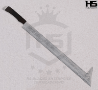 Uruk Hai Scimitar Sword in Just $59 (Battle Ready Spring Steel, Damascus & D2 Steel Versions are also Available) from Lord of The Rings with Plaque