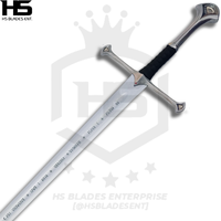 45" Anduril Narsil Sword in Just $88 (Battleready Spring Steel & D2 Steel Available) of King Aragorn II Elessar from Lord of The Rings w/ Plaque