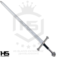 45" Anduril Narsil Sword in Just $88 (Battleready Spring Steel & D2 Steel Available) of King Aragorn II Elessar from Lord of The Rings w/ Plaque