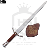 38" Silver Plated Boromir Sword in Just $77 (Battleready Spring Steel & D2 Steel versions are Available) from Lord of The Rings with Plaque