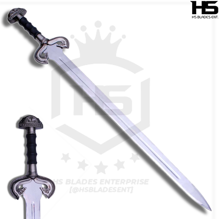 40" Black Handgrip Sword of Eowyn (Spring Steel & D2 Steel Battle Ready Versions are also Available) The Princess of Kingdom of Rohan from Lord of The Rings