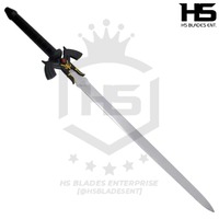 40" Black Link Master Sword (Spring Steel & D2 Steel Battle Ready Version are available) with Plaque & Scabbard from The Legend of Zelda-Black Type II