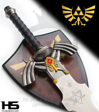 42" Link Master Sword (Spring Steel & D2 Steel Battle Ready Version are available) with Plaque & Scabbard from The Legend of Zelda-BW