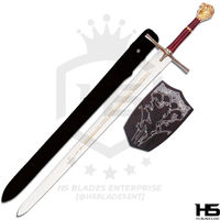 43" Rhindon Sword of High King Peter in just $88 (Spring Steel & D2 Steel also Available) from Chronicles of Narnia-Gold Plated | Narnia Sword