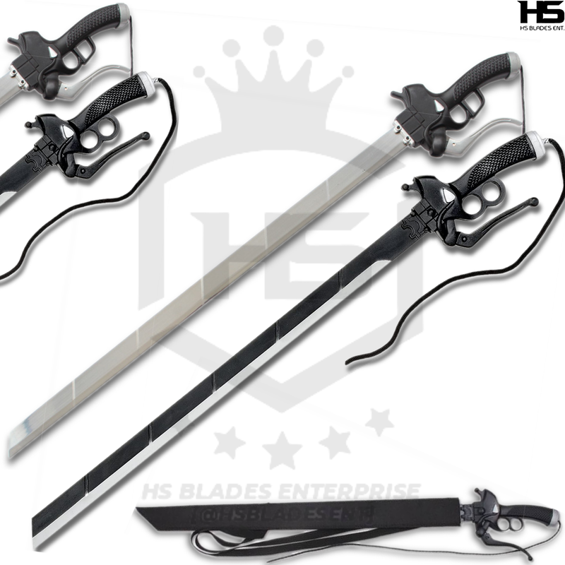 Ultrahard Attack on Titan Sword of Eren Yeager in Just $121 (Japanese Steel is Available) Pair with Sheath | Anime Sword