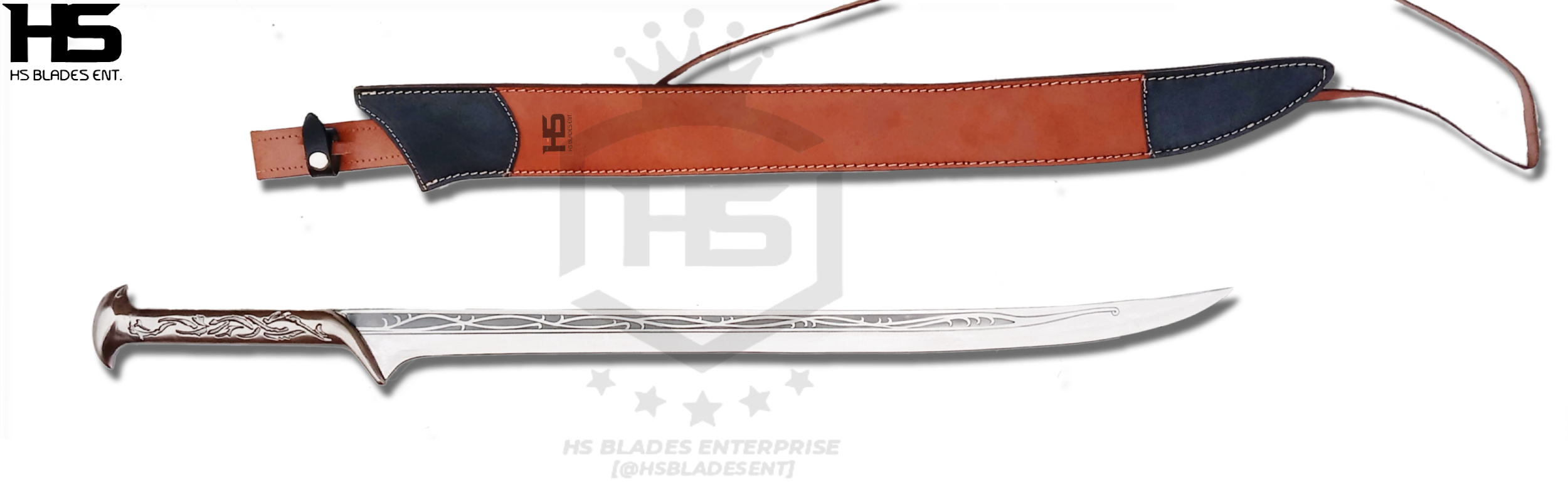 thumbnail image 2 of Hobbit Sword Of Thranduil Elf King LOTR Replica Handmade With Display Stand 2 of 11