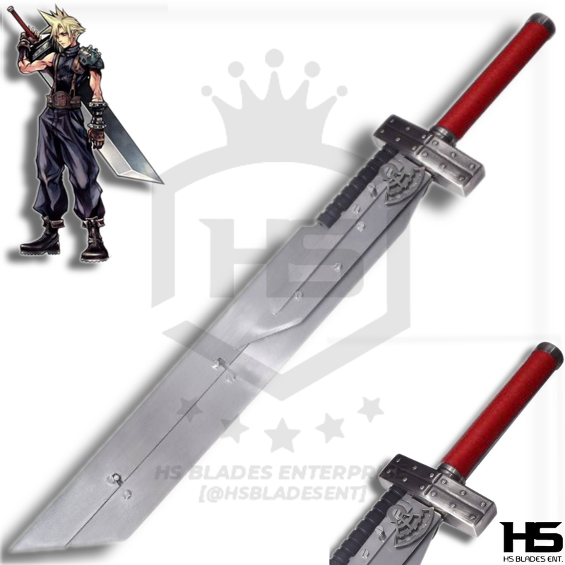 42" Cloud's Split Joint Fusion Buster from Final Fantasy-Red | Cloud Buster | Final Fantasy Sword