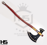 1:1 Full Scale Leviathan Axe of Kratos from God of War Axe (BR D2 & Damascus Steels available)